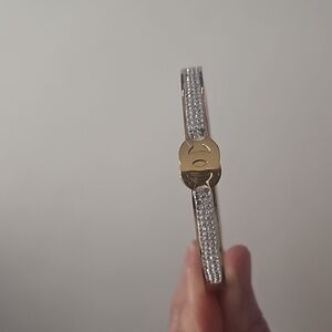 Pre-loved CC Crystal Pave and Gold Bracelet
